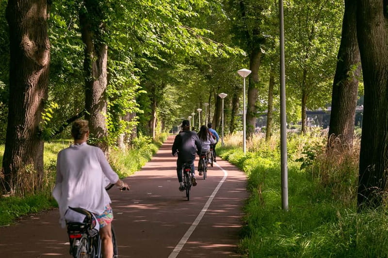 Amsterdam: Windmill, Cheese, and Countryside E-Bike Tour - A’DAM Tower and D’Admiraal: the windmill photo moment