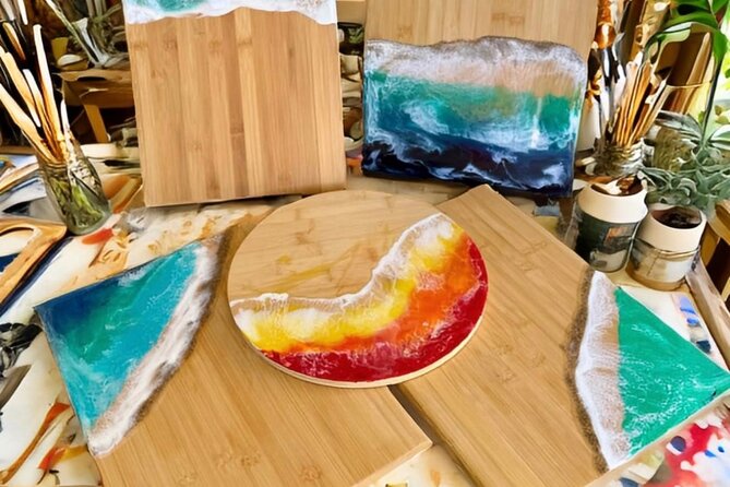 Epoxy Resin Cheese Board Art Class - Preparing your board: cleaning, taping, and leveling