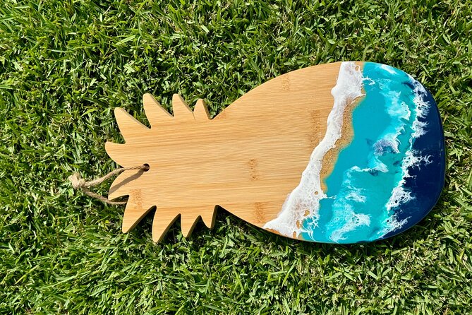 Epoxy Resin Cheese Board Art Class - What you’ll make: your ocean cheese board plus a mini practice board