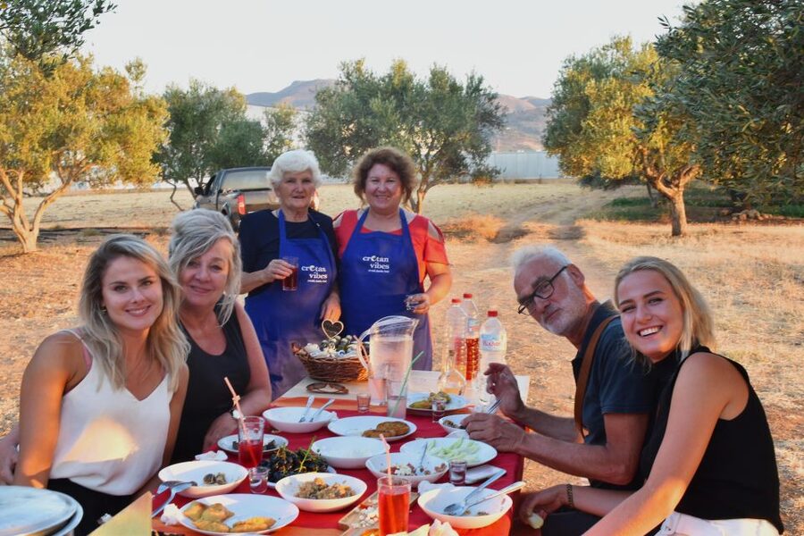 Farm Tour with Cheese-Making, Olive Oil Tasting & Picnic - Mama Stela’s picnic under the wooden roof and raki