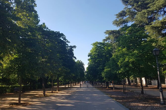 Madrid Bike Tour with Churros and Wine, Ham, and Cheese Upgrade - El Retiro Park by Bike: Alfonso XII Through Palacio de Cristal