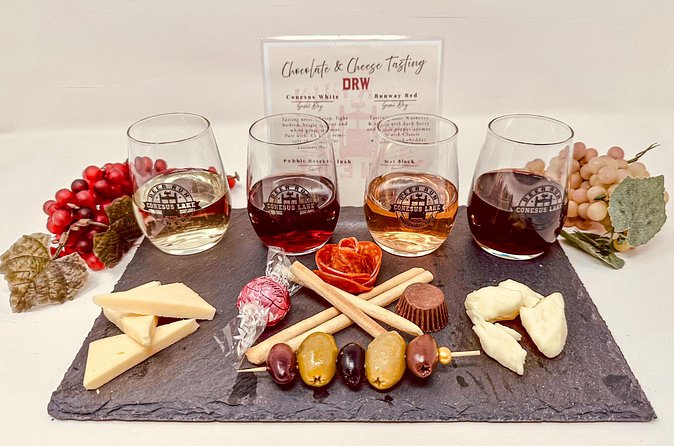 Shared Wine, Chocolate and Cheese Tasting in Conesus Lake - Group size and the shared-table feel