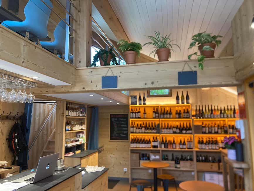 Wine, Cheese and Charcuterie tasting - Entering La Bottega Marta Vini in central Chamonix